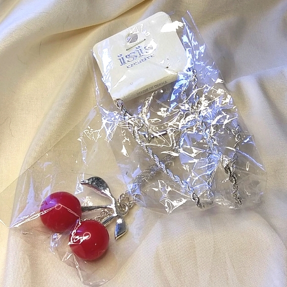 isis creative Cherry Silver Statement Necklace - Picture 1 of 7